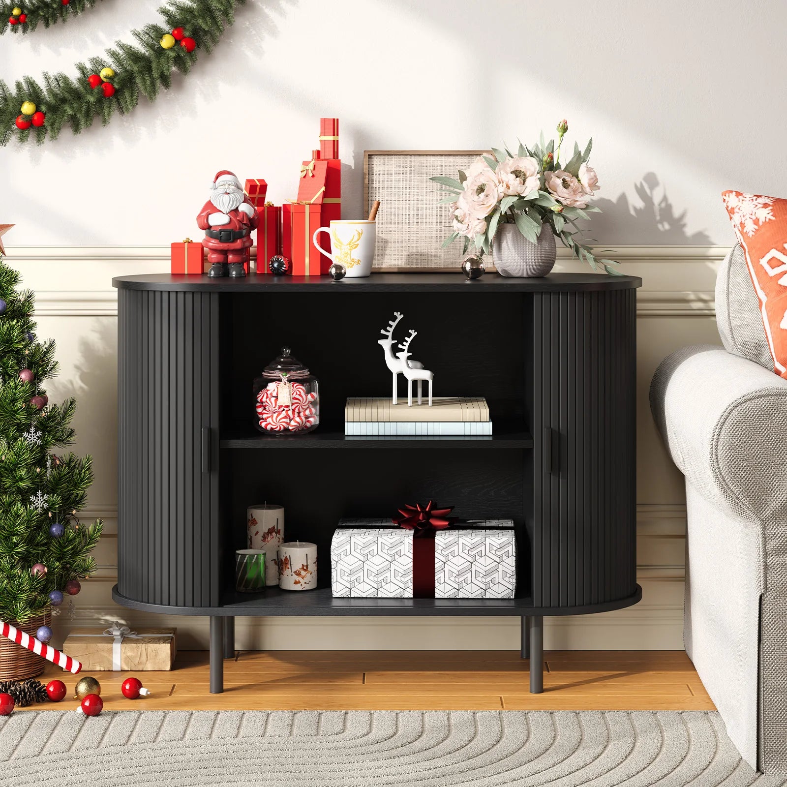 Storage Cabinet with Sliding Door