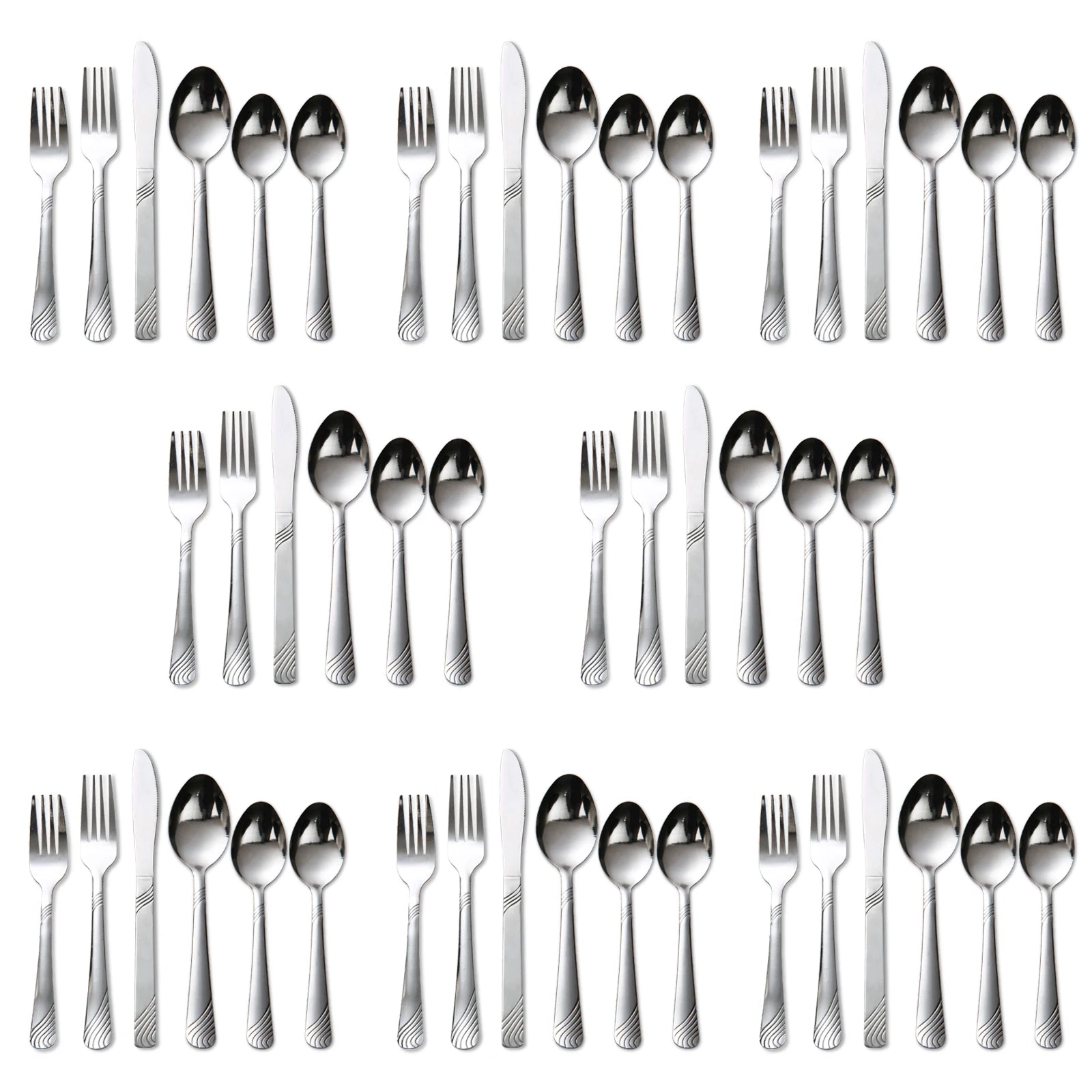 48 Pcs Cutlery Set For 8 Stainless Steel