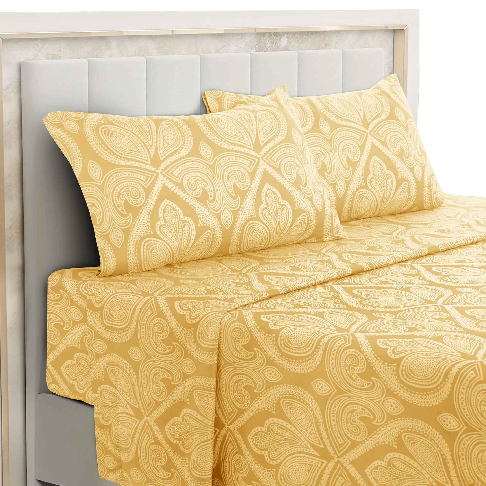 4-Piece Paisley Bed Sheet Set
