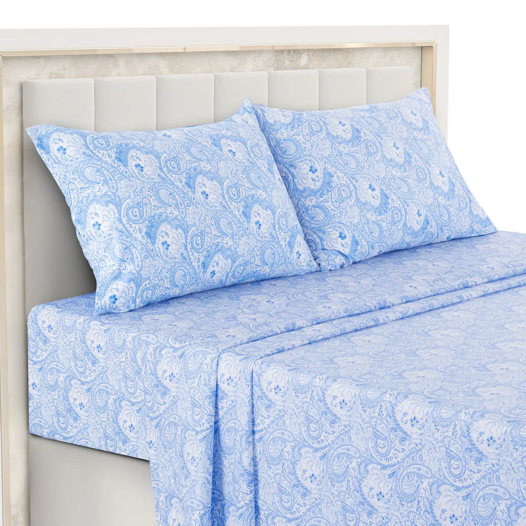 4-Piece Paisley Bed Sheet Set