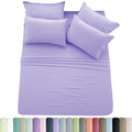 6pc Solid Sheet Set, Microfiber, 2 Pillowcases