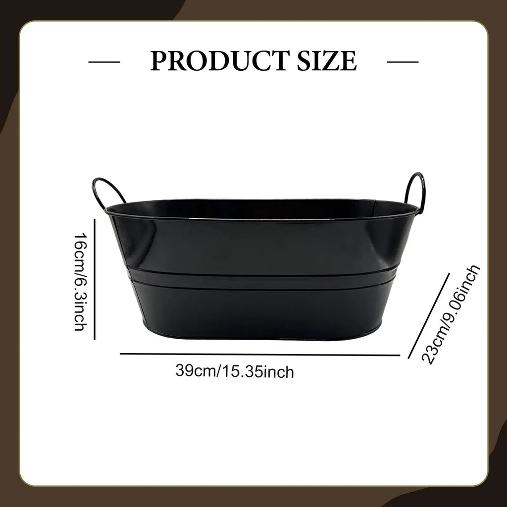 Metal Oval Galvanized Bucket