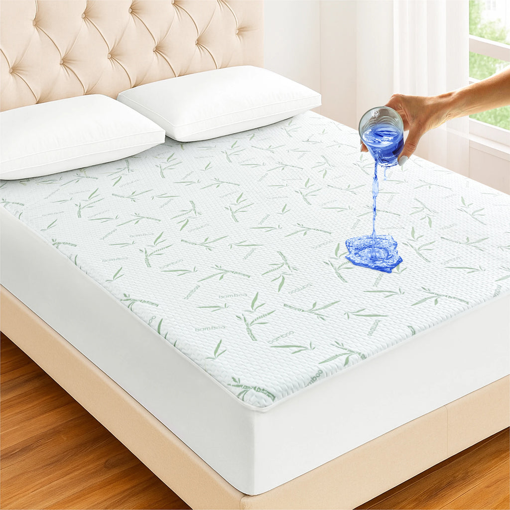 Mattress Protector, Cooling, 100% Waterproof - Fitted Style