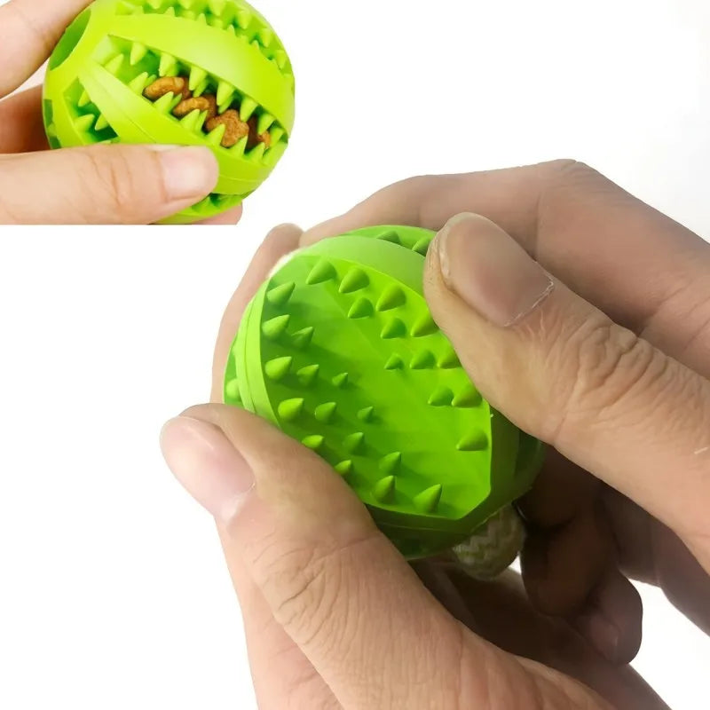 Interactive Dog Toy Rope, Treat Dispenser Ball