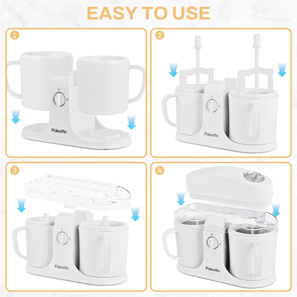 Dual Bowl Automatic Ice Cream Maker