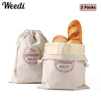 2PCS Beeswax Linen Bread Bags