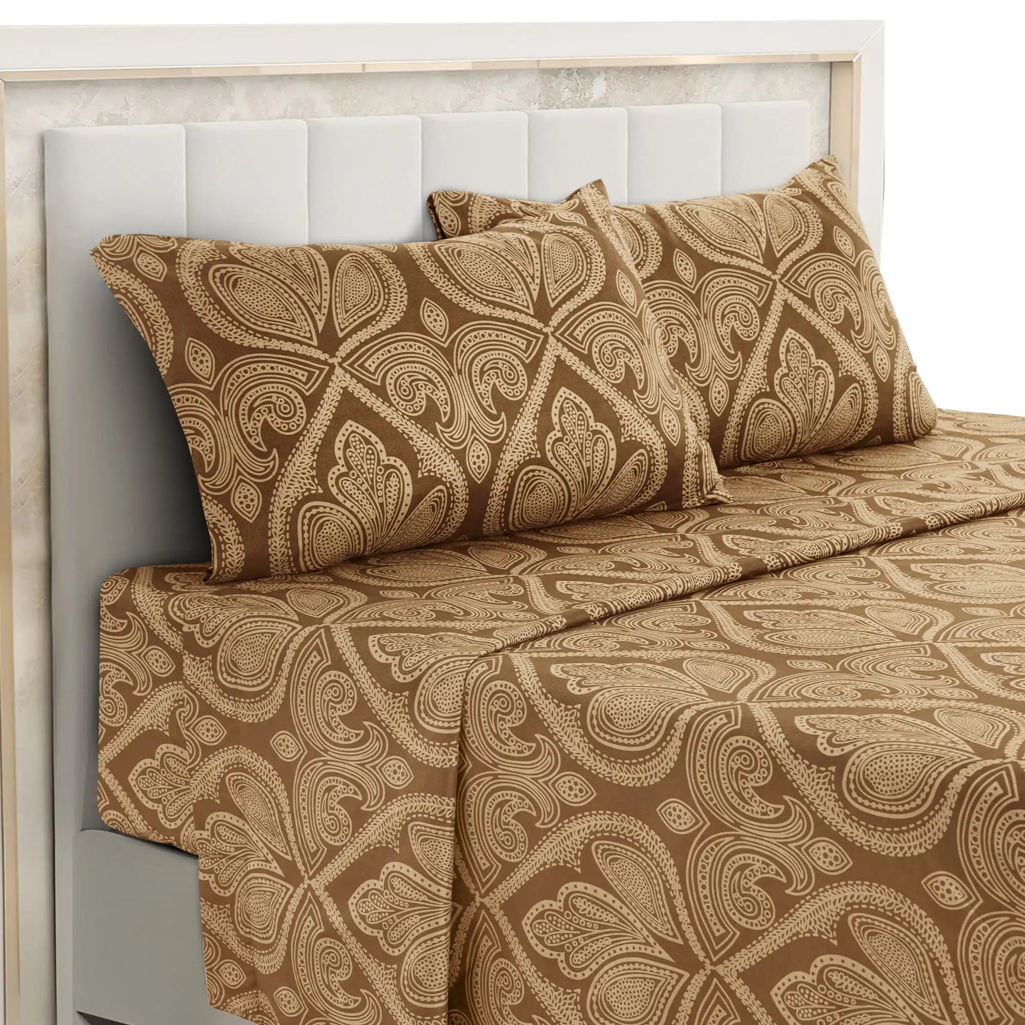 4-Piece Paisley Bed Sheet Set