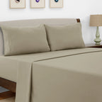 Bed Sheet Set,  4 PC Brushed Microfiber