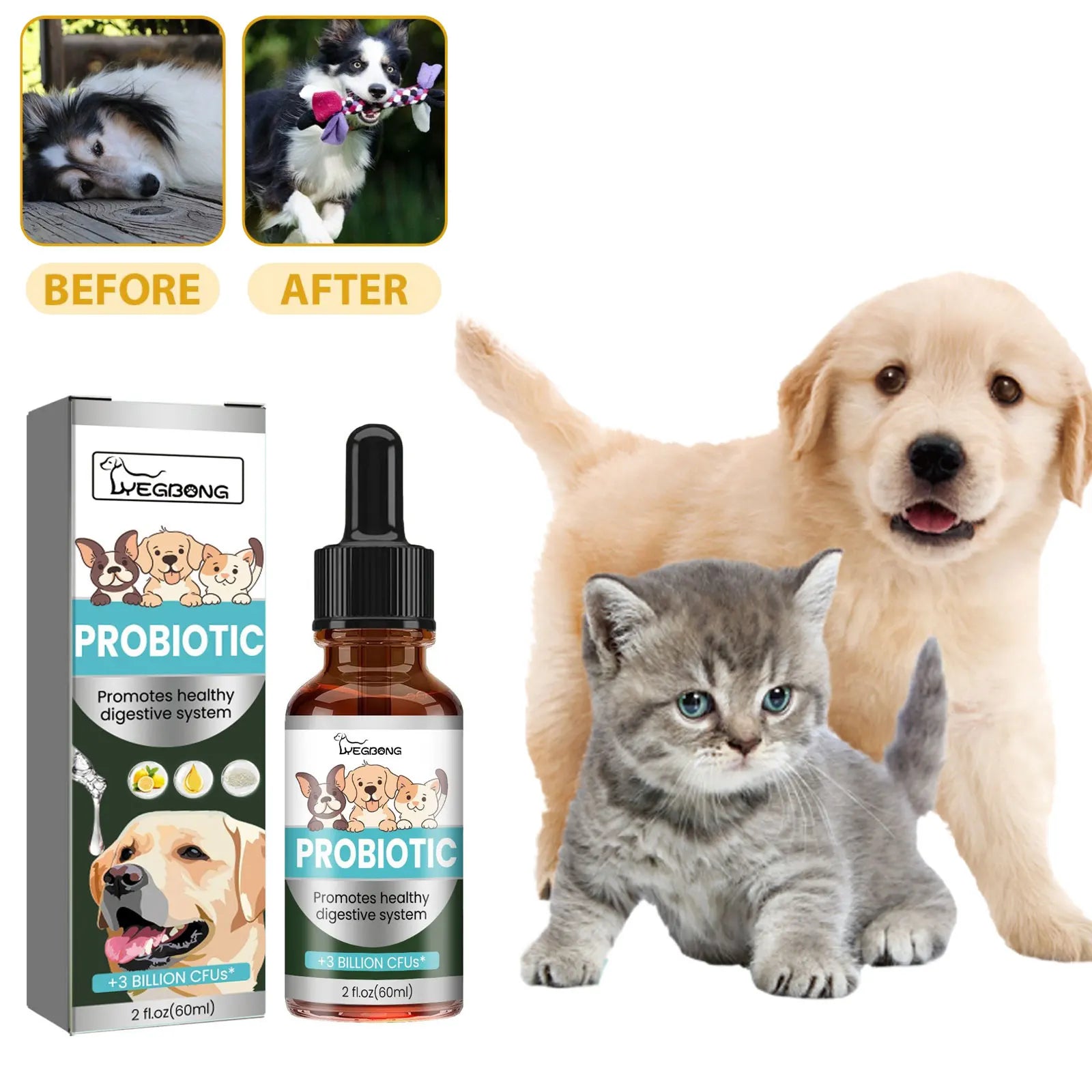 Pet  Probiotics Drop, Digestive, Nutrition Supplement