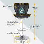Adjustable Swivel Barstools Set of 2