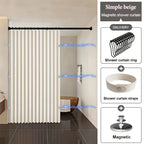 Foldable Magnetic Shower Curtain