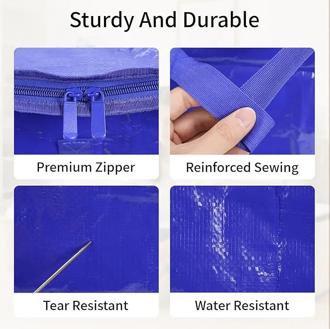 6 Pack Extra Large Moving Bags, Zippers