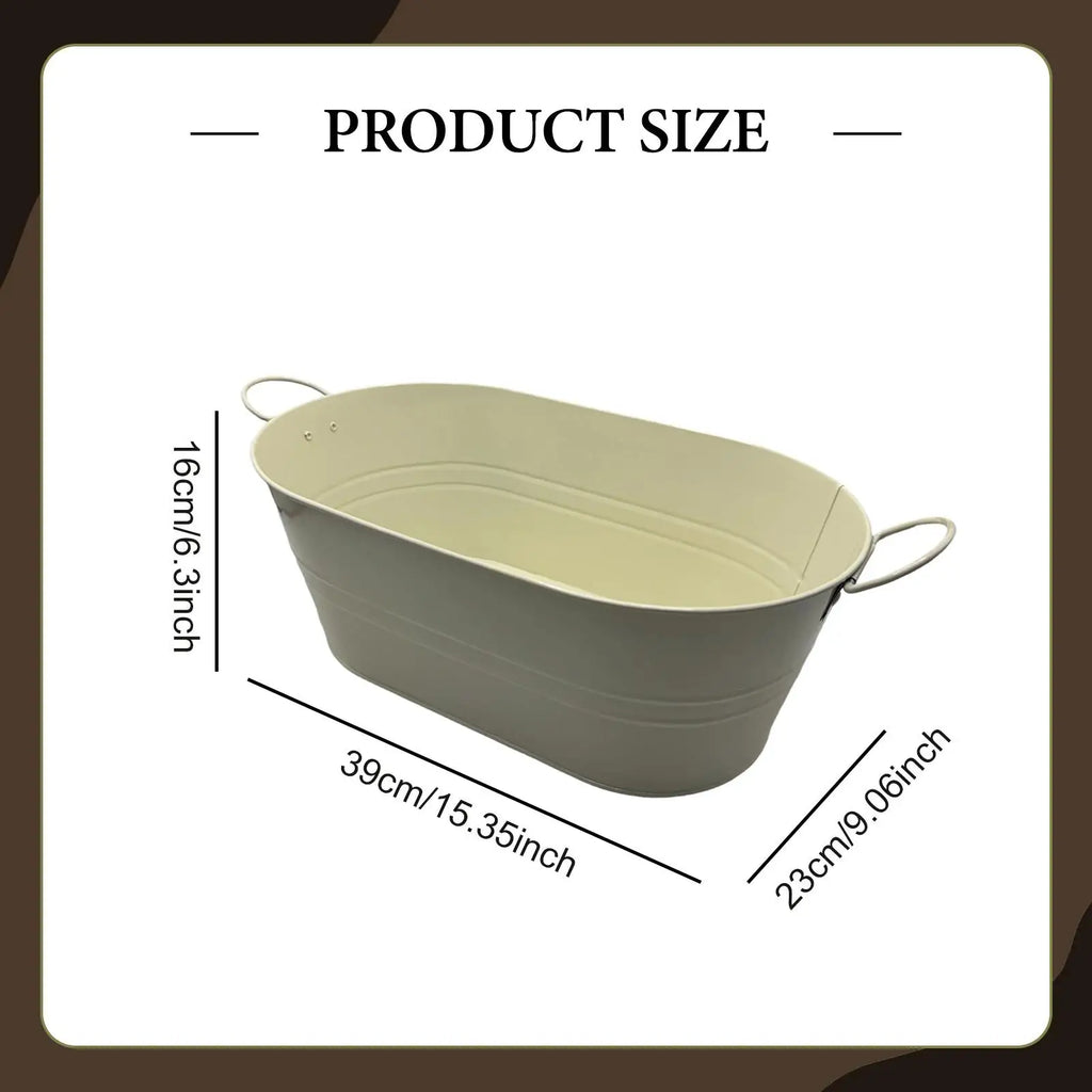 Metal Oval Galvanized Bucket