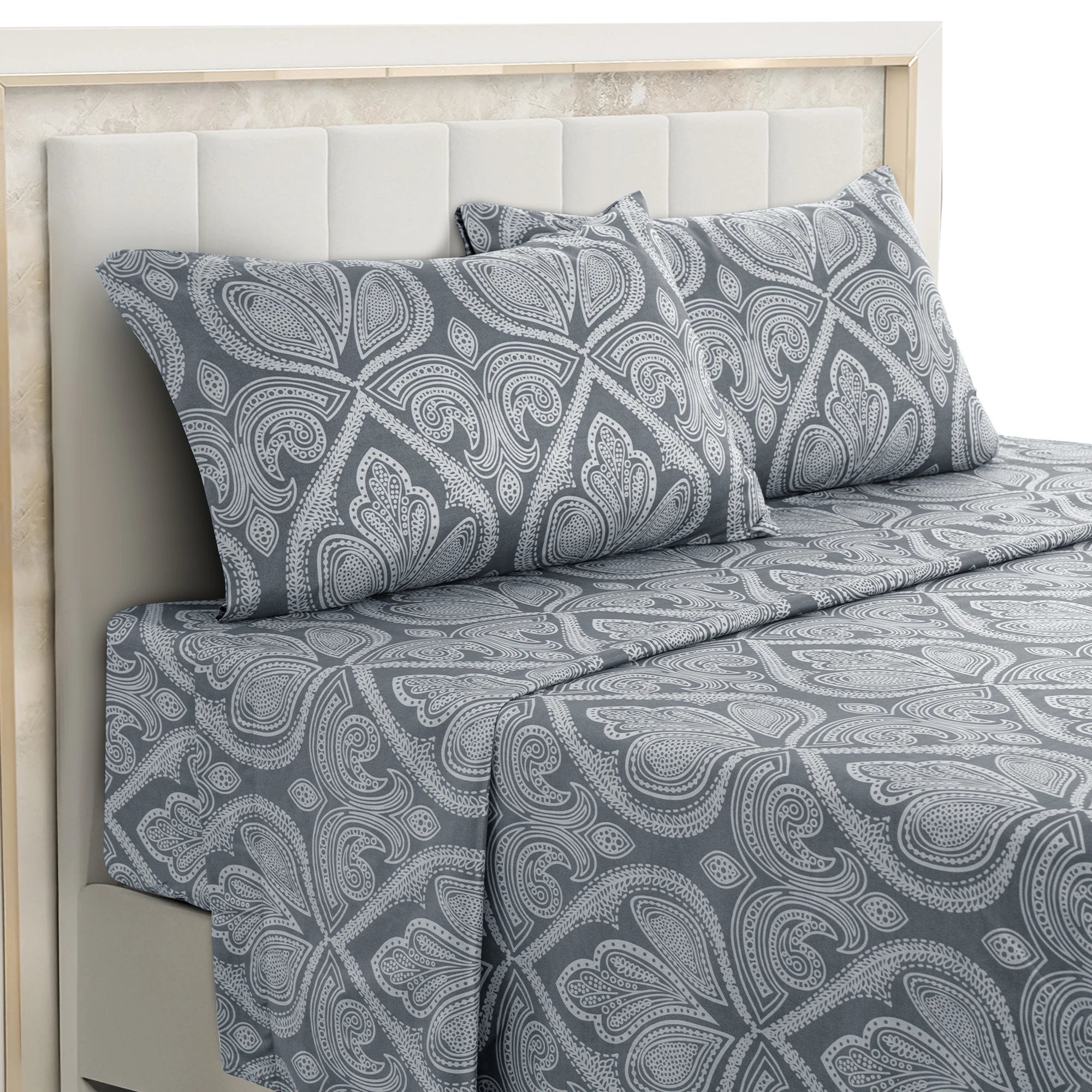 4-Piece Paisley Bed Sheet Set