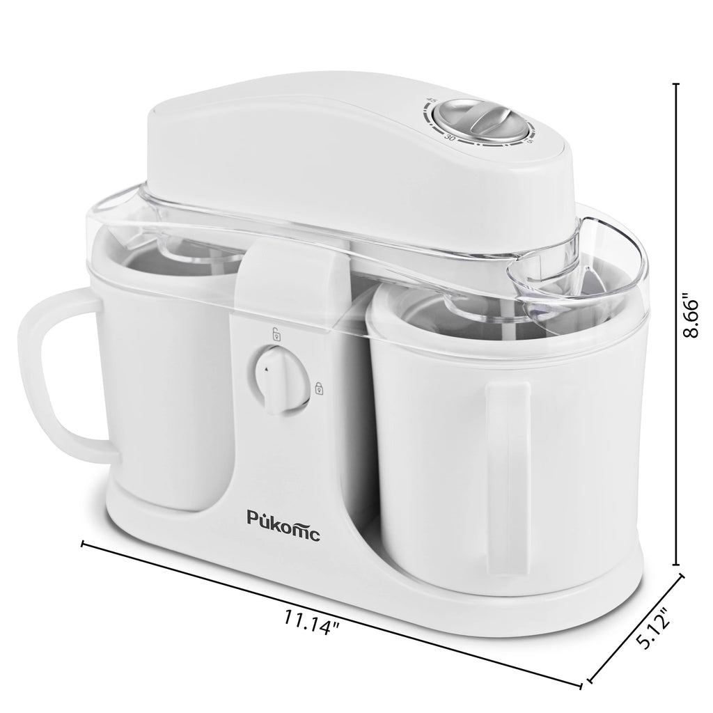 Dual Bowl Automatic Ice Cream Maker