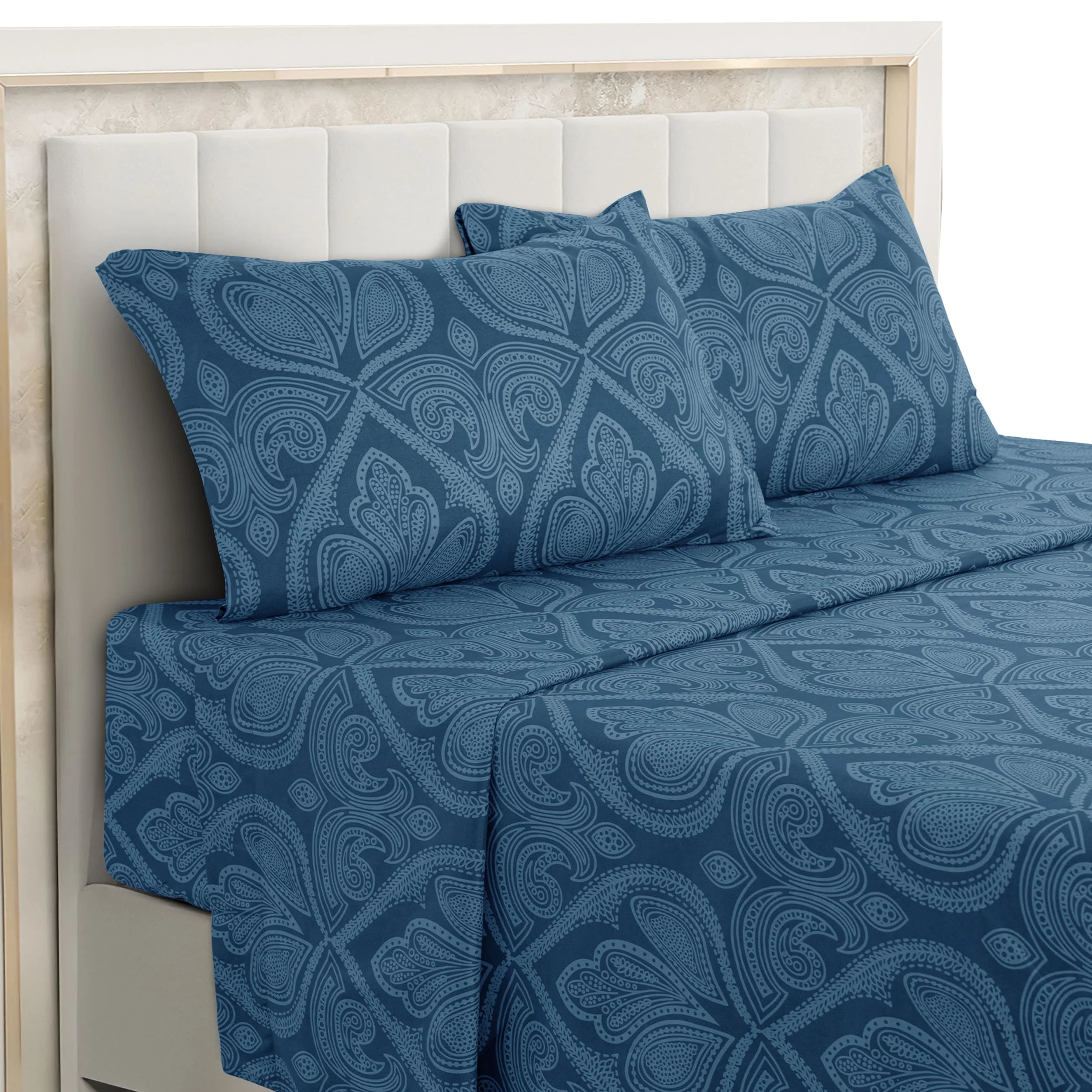 4-Piece Paisley Bed Sheet Set