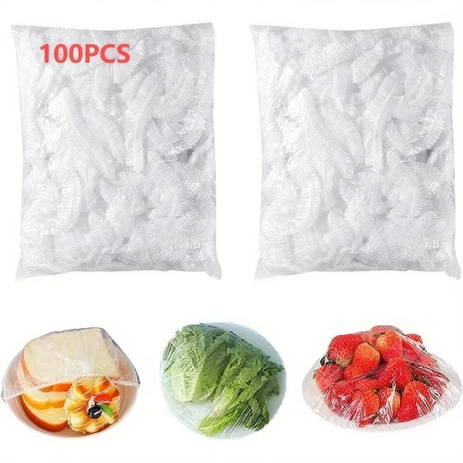 100/200/300 Plastic Bags, Disposable Plastic Food Storage