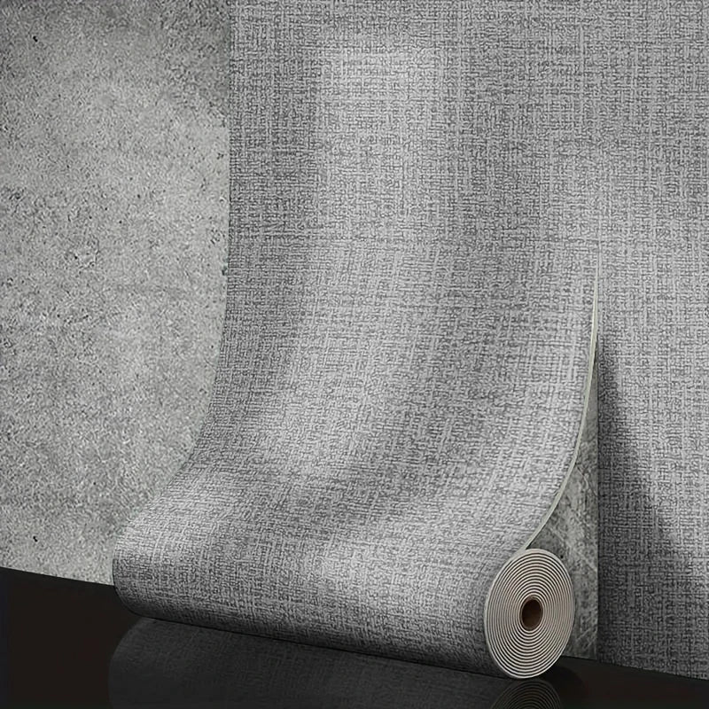 50cm solid linen self-adhesive wallpaper