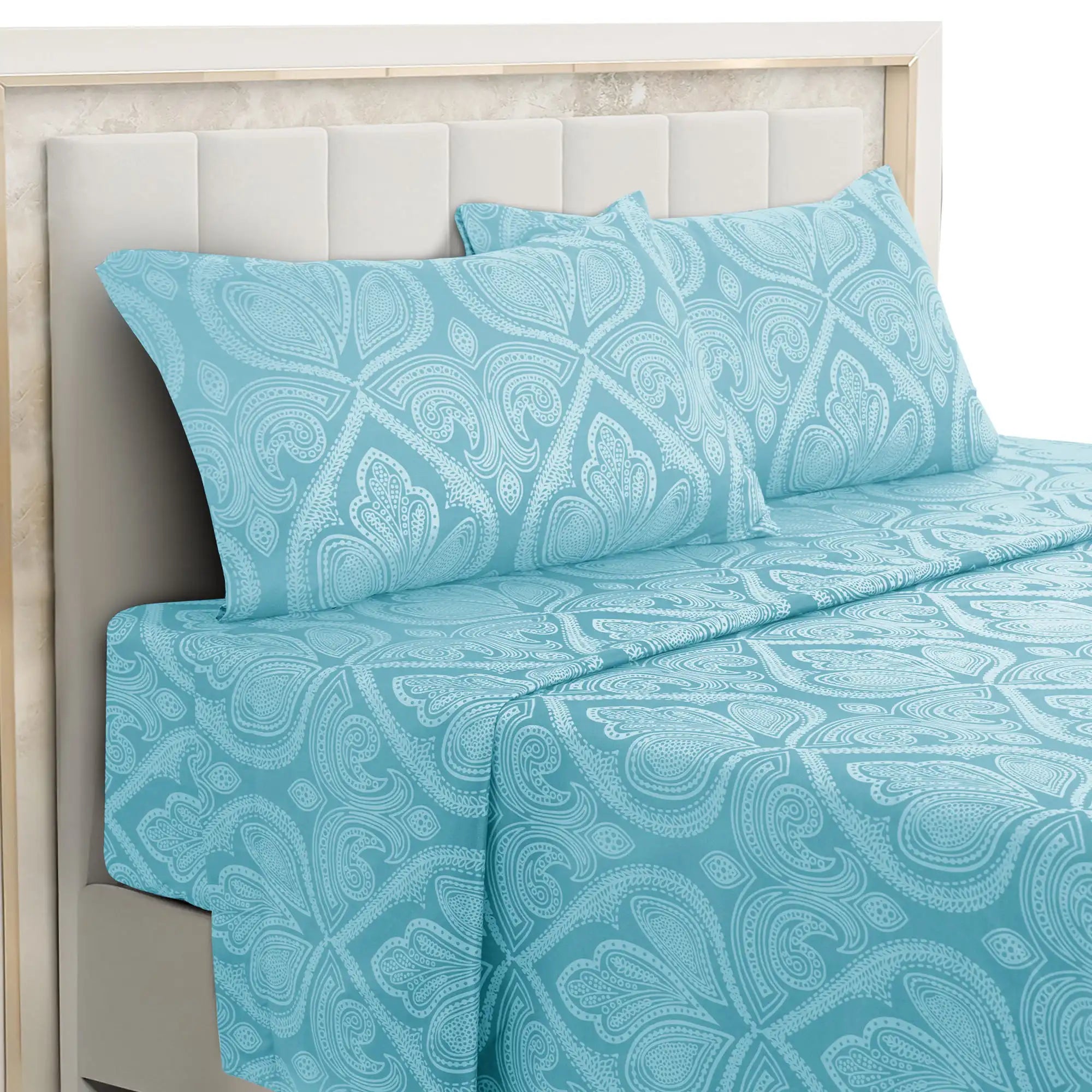 4-Piece Paisley Bed Sheet Set