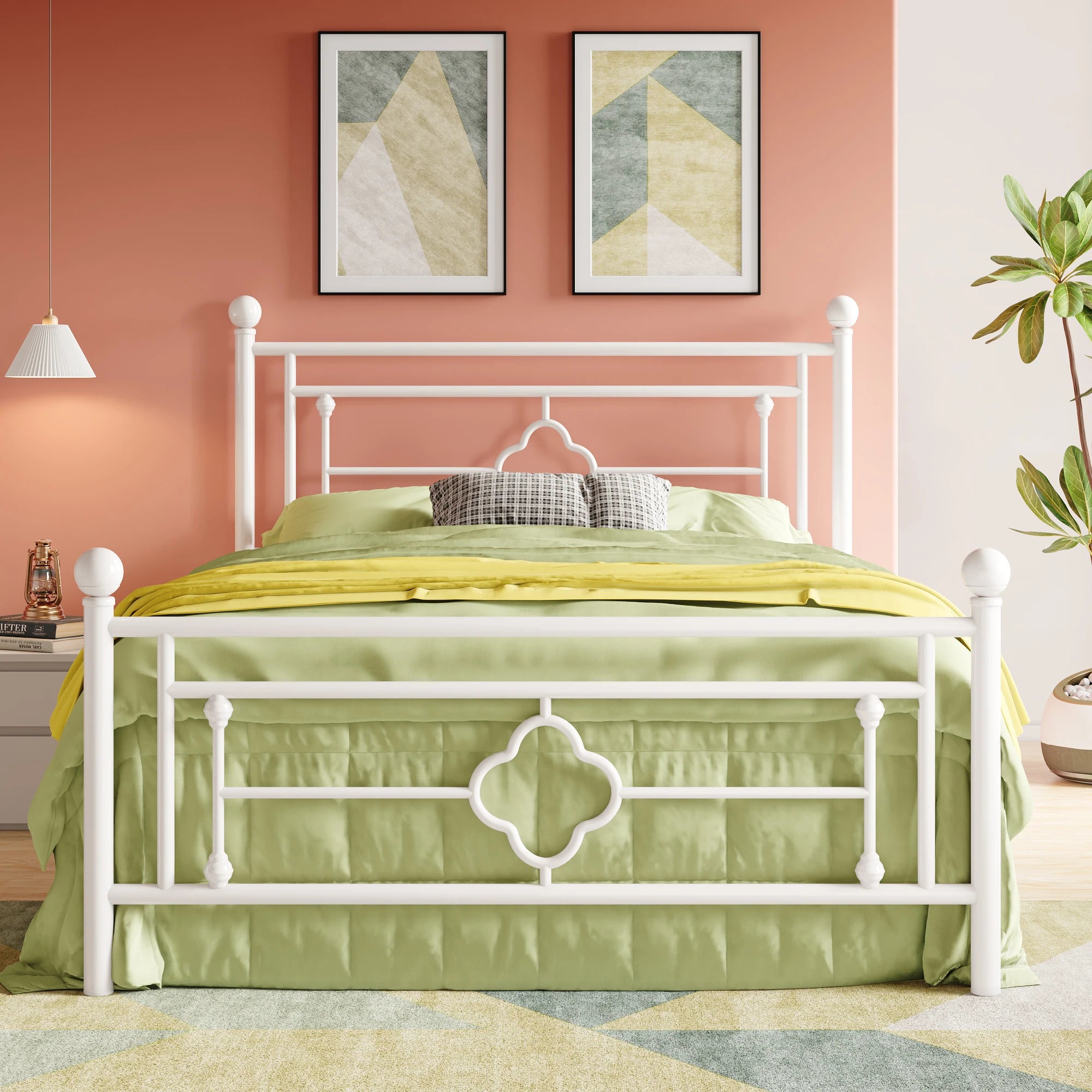 Platform Bed Frame, Vintage Victorian