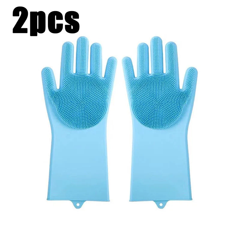 Pet Bathing Silicone Scrubber Mitt Bite-Resistant