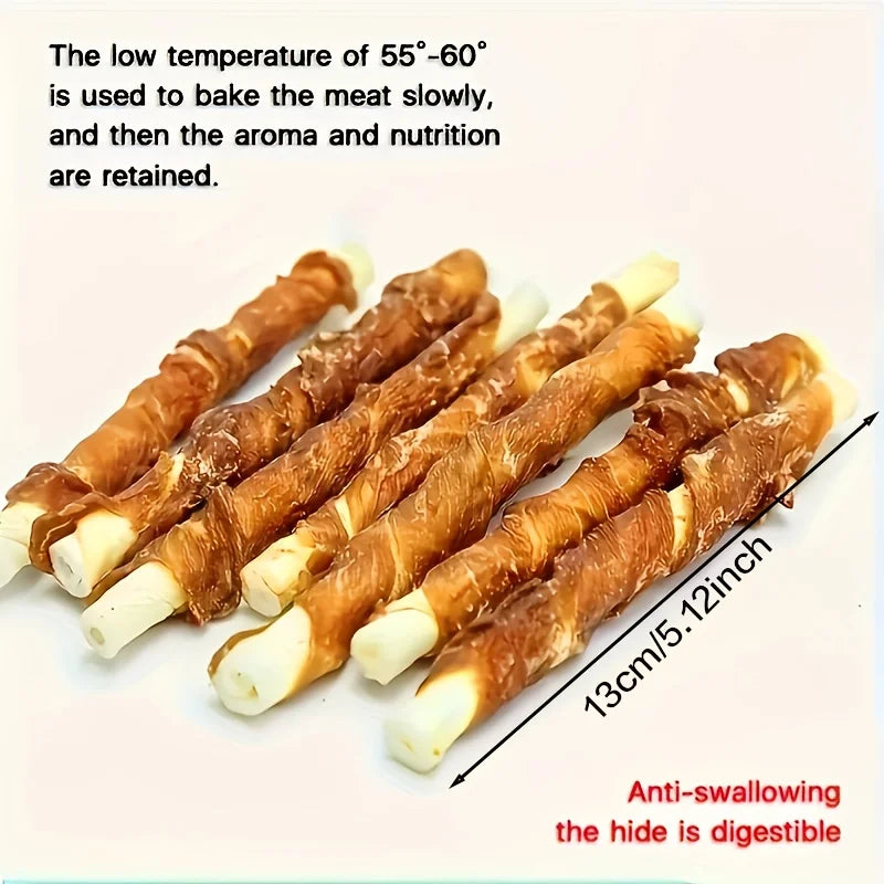 Chicken Wrapped Rawhide Sticks, Dog Treats