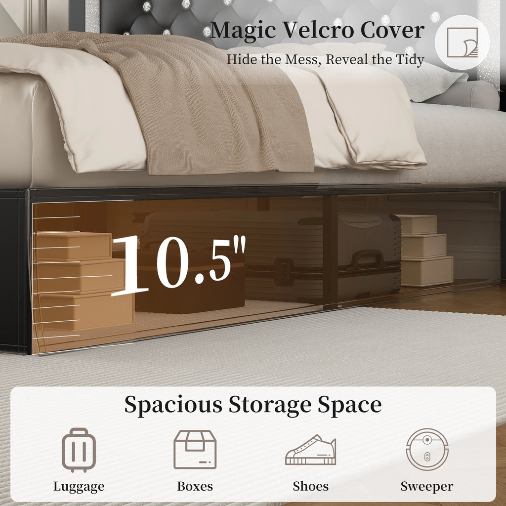 Queen Bed Frame/ LED Lights
