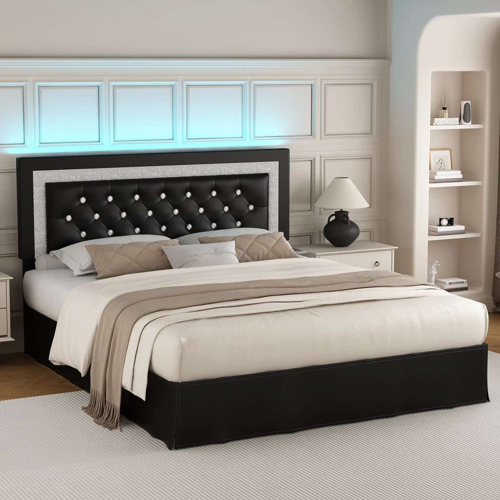 Queen Bed Frame/ LED Lights