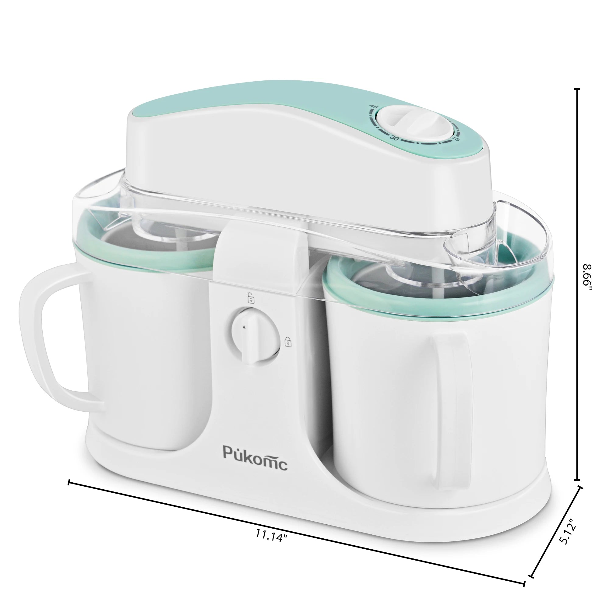 Dual Bowl Automatic Ice Cream Maker