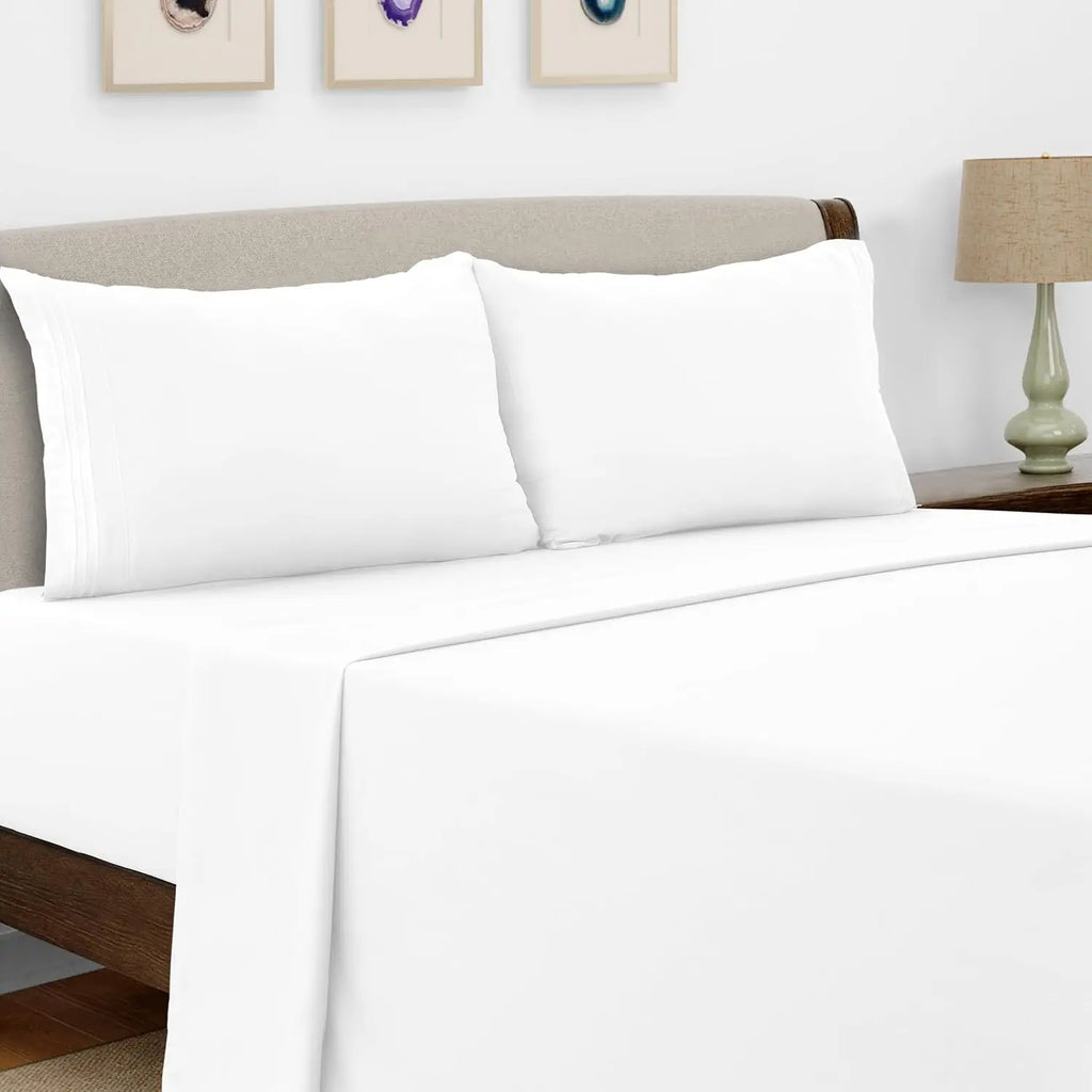 Bed Sheet Set,  4 PC Brushed Microfiber