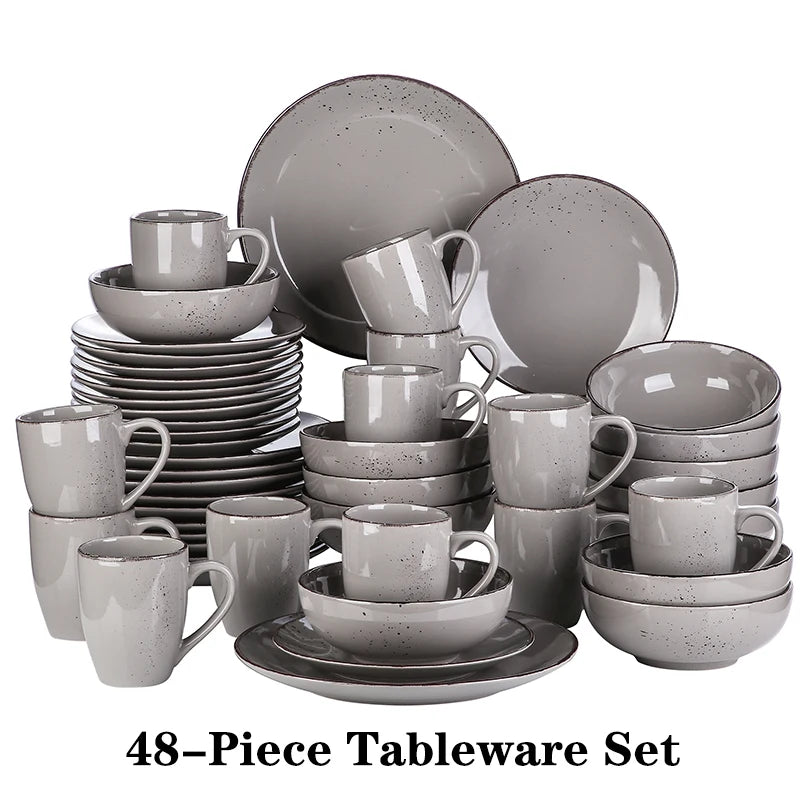 Grey 16/32/48-Piece Ceramic Set