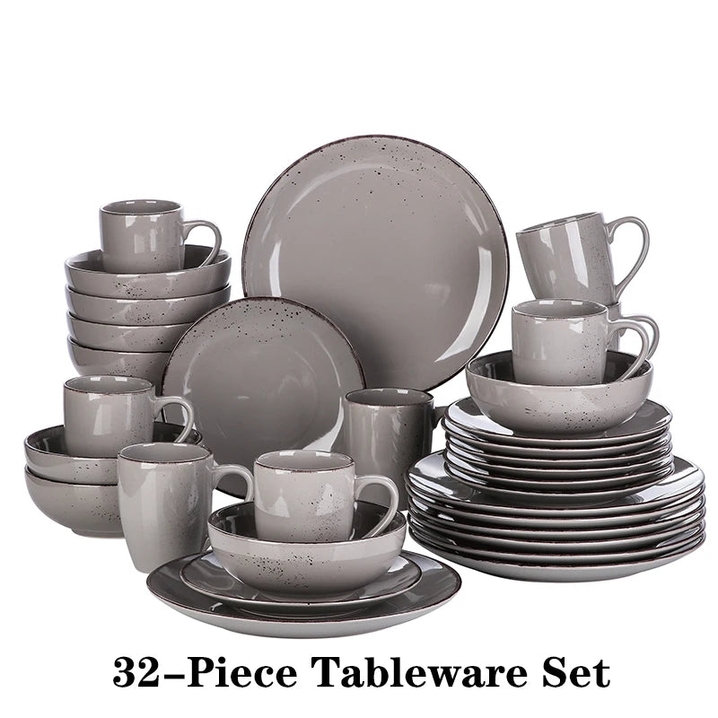 Grey 16/32/48-Piece Ceramic Set