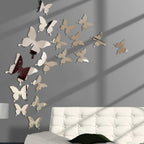 12pcs 3D Butterfly Mirror Wall Decal