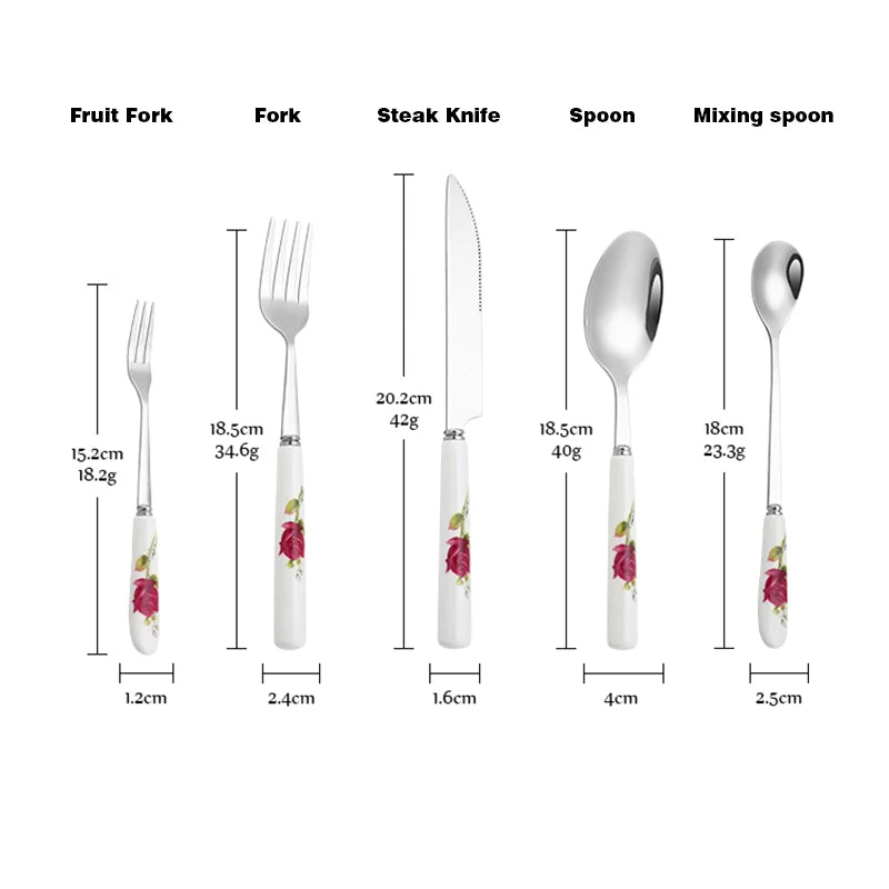 Ceramic Handle Tableware Set