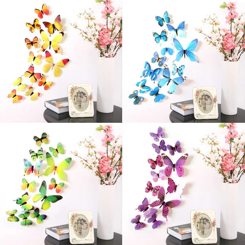 12Pcs Butterflies Wall Decals
