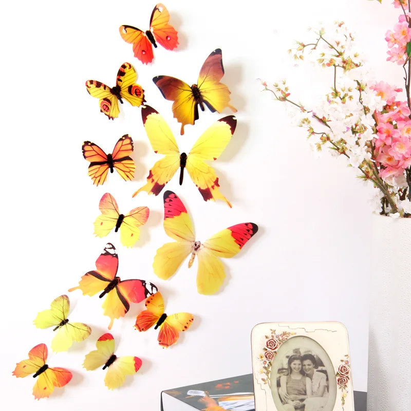 12Pcs Butterflies Wall Decals