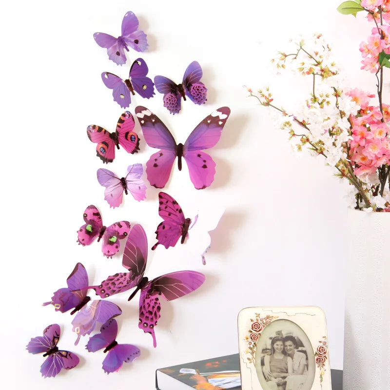 12Pcs Butterflies Wall Decals