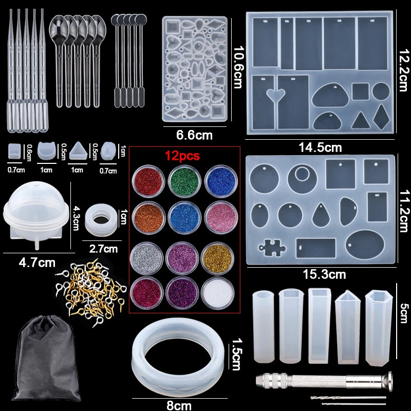 16 Epoxy Casting Molds Set