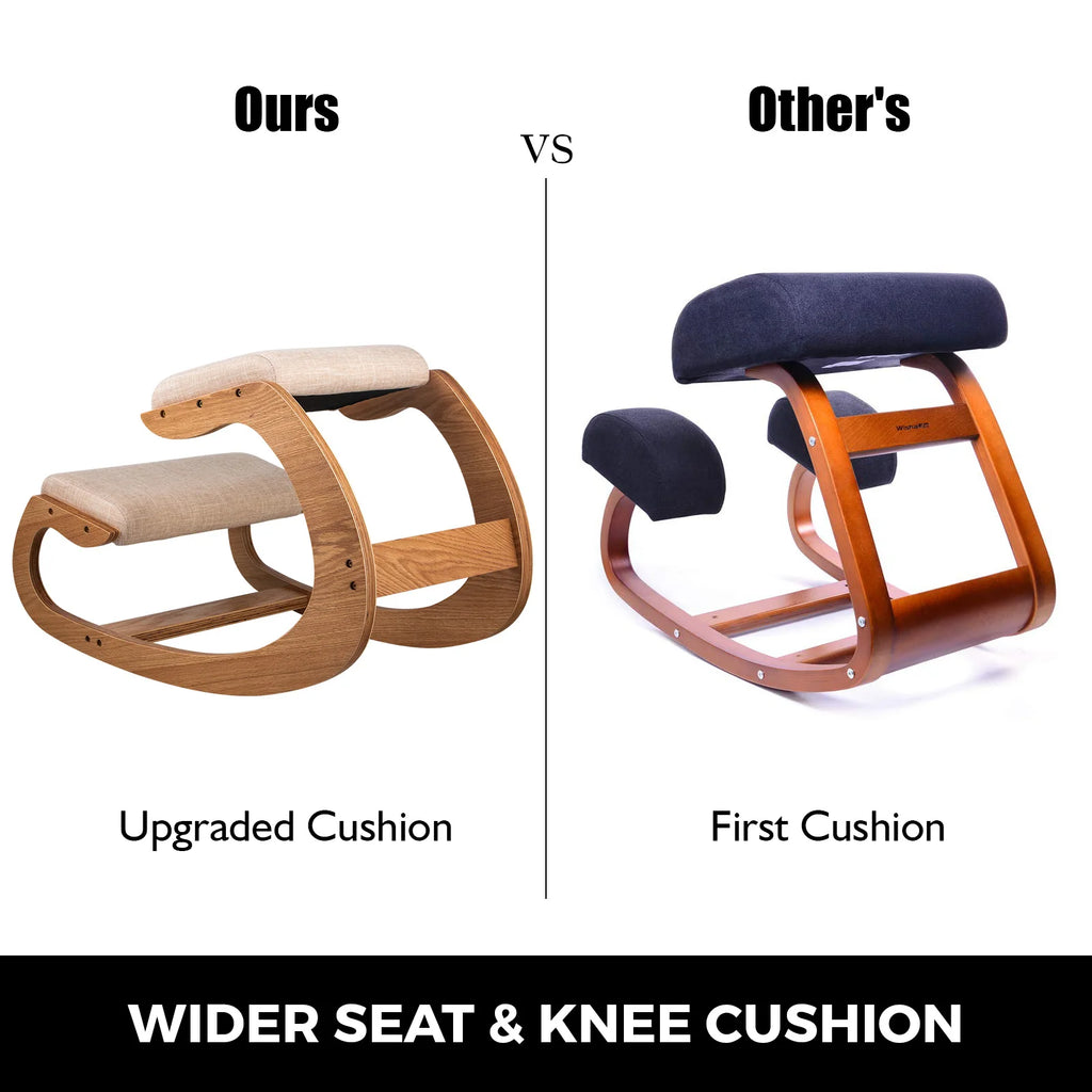 Ergonomic Rocking Wooden Kneeling Stool