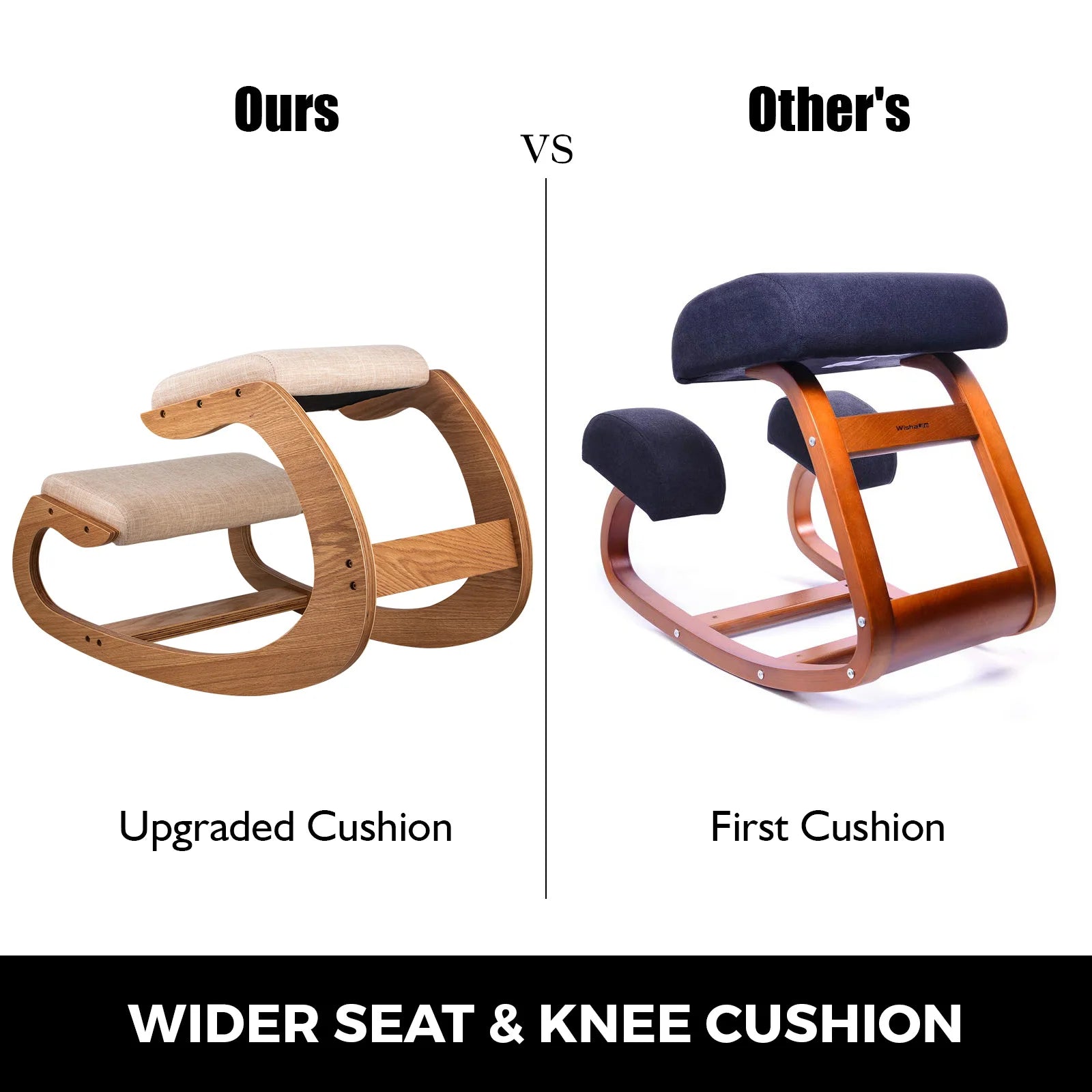 Ergonomic Rocking Wooden Kneeling Stool