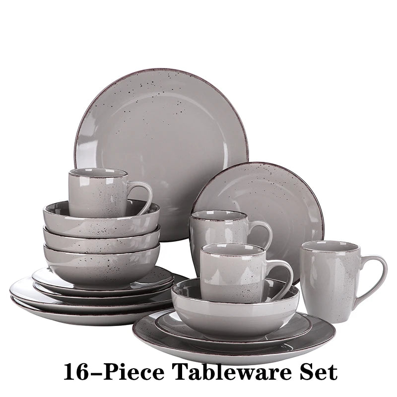 Grey 16/32/48-Piece Ceramic Set