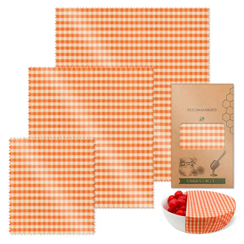 3PC/SET Beeswax Food Wraps, Reusable