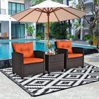 3 PC Patio Rattan Set