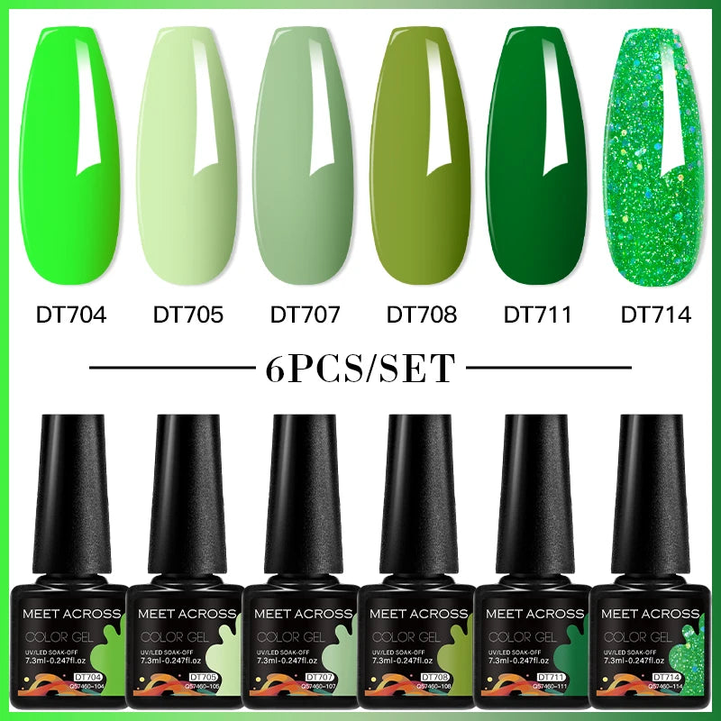 6pc Nail Gel Polish Set