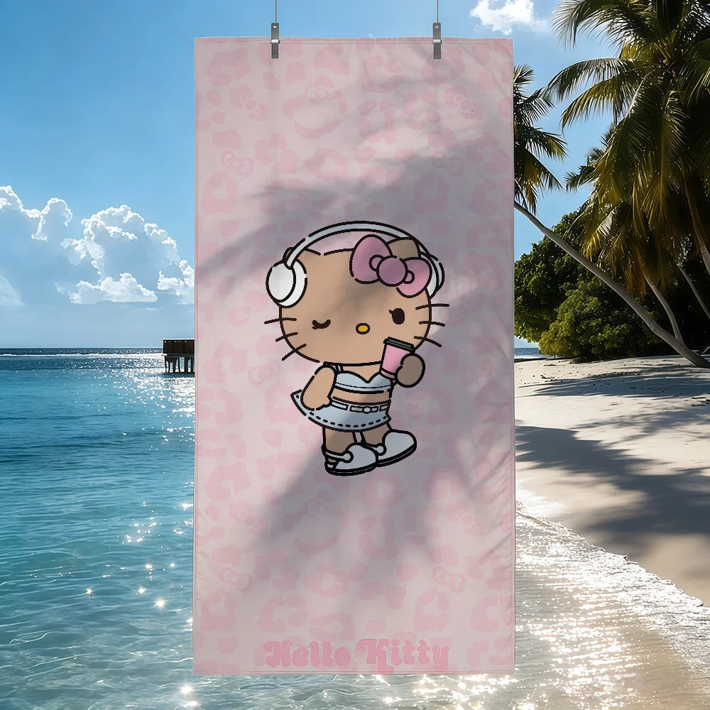 Hello Kitty Leopard Beach Towels