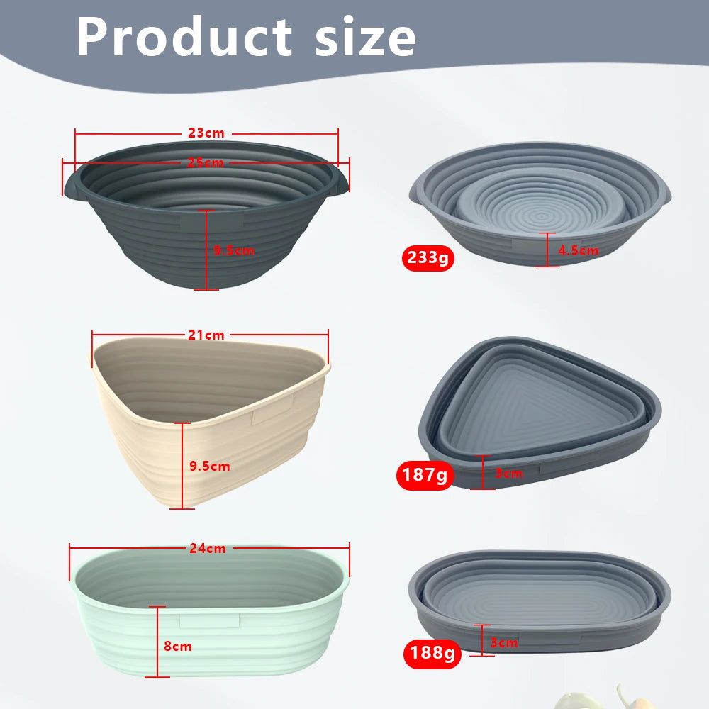 Silicone Banneton Bread Proofing Baskets