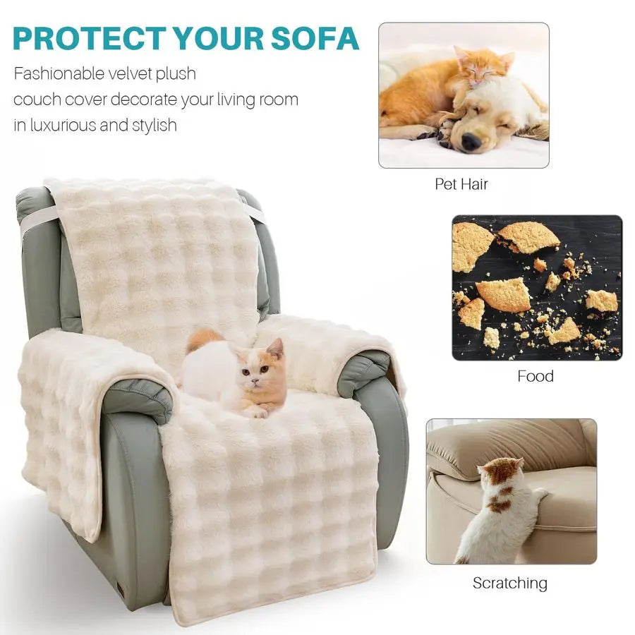 Thick Rabbit Recliner Slipcover 23 Inches Covers