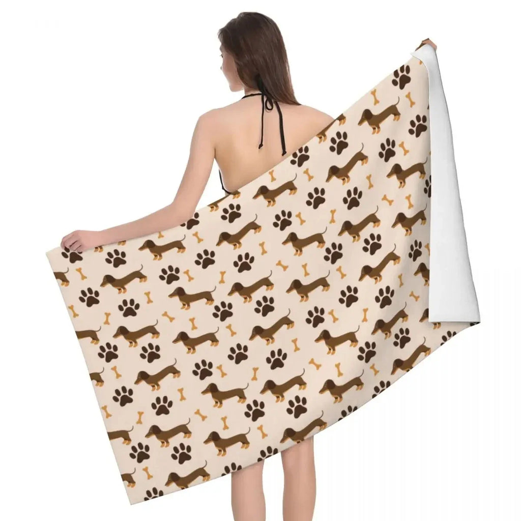 Dachshund Dog Beach Towel