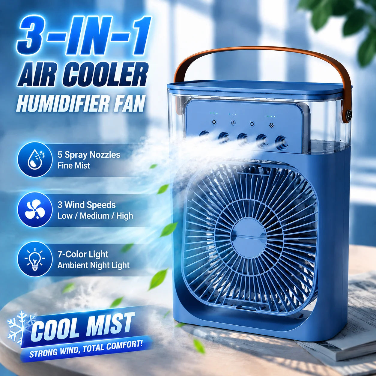 Three-in-one Fan / LED Light