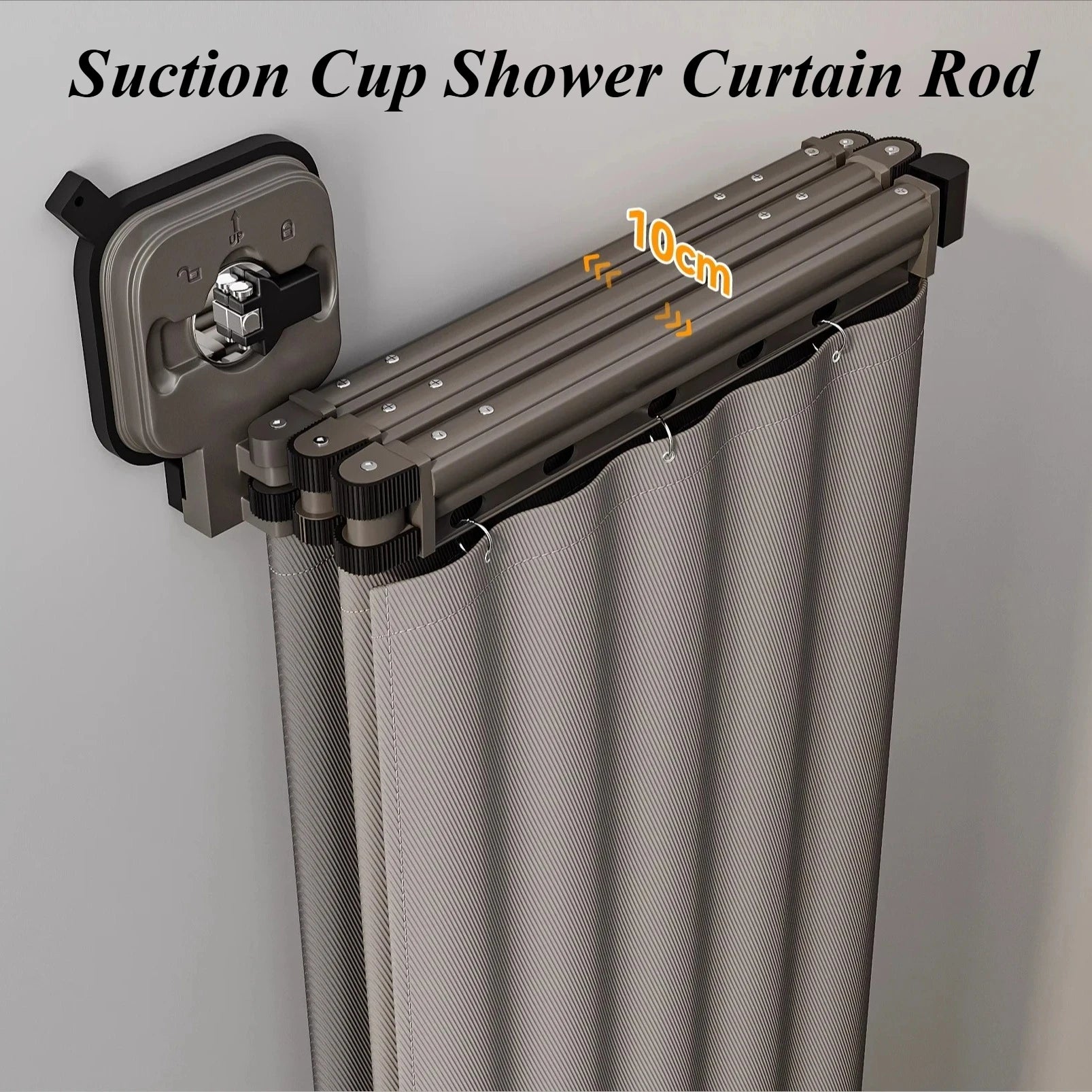 Shower Curtain Rod, Foldable